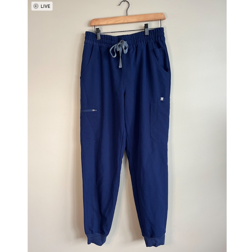 FIGS | Navy High Waisted Uman Relaxed Jogger Scrub Pants (size med TALL) - Picture 6 of 7